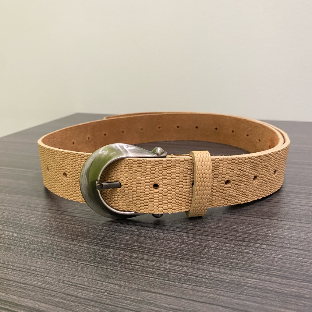 Sandy Python Belt In Tan